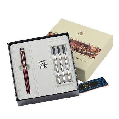 

Duke (DUKE) Knox gold folder mysterious red pearl pen / signature pen / Gel Ink pen + Pearl pen gift set