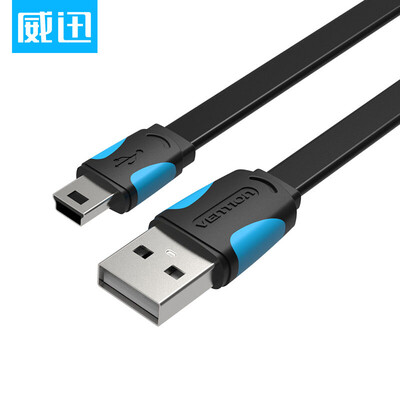 

Вэй Синь (предотвращению бедствий) USB порт мобильный жесткий диск камеры плоский кабель мини-T MP3 навигации подключения кабеля зарядки Черный 1,5 м VAS-A14-B150