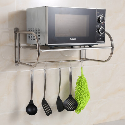 

Ai heart is still kitchen racks storage rack 201 stainless steel single-layer microwave oven 190020