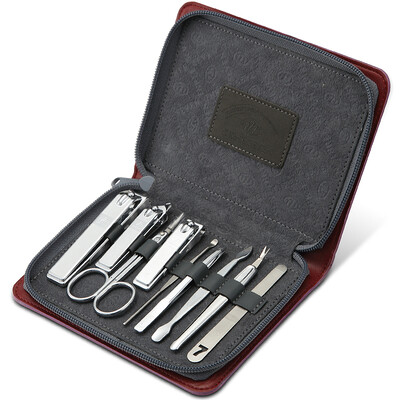 

777 Nail Knife Set Nail Scissors Repair Repair Manicure Set 9pcs Set TS-1541C Red