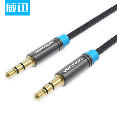 

Wei Xian VENTION aux audio line car with 35mm male male headphone cable phone Tablet PC audio box audio amplifier 1 meter black P350AC100-BM