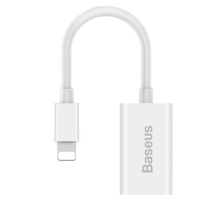

Baseus L36 Lightning dual Lightning female audio adapter song call charge output 12CM white