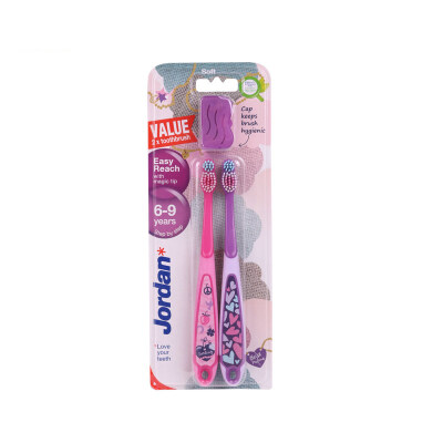 

Jordan baby toothbrush (Norwegian brand 6-9 year old baby toothbrush step 3) double support