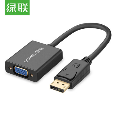 

Green UGREEN DP to VGA conversion line Displayport to VGA female HD adapter converter computer monitor video cable black 20414