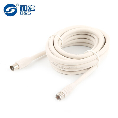 

And macro D & S HLVN001 digital high-definition widescreen cable TV copper wire 24K gold-plated plug line RF line digital telephone line HD interface line 3 meters white
