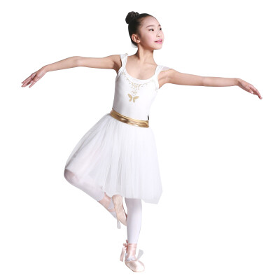 

Yi Xilin YIXLW children ballet dress princess dress ballet practice uniforms dance clothing 130cm white great Fei Lixi series