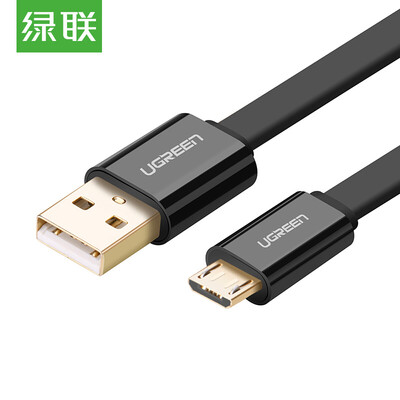 

Andrews с зеленой линии передачи данных Micro USB зарядка зарядные устройства телефонный кабель быстрой зарядки питания линии для поддержки линии 2A проса Oppo Huawei Samsung плоский провод 1,5 м черный 30677