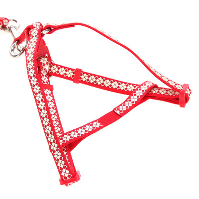 

Ulyss luminous chest strap with traction rope night dog chain Teddy night glow dog leash small dog dog strap red