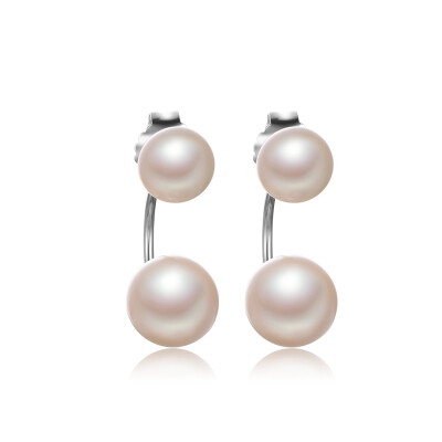 

Jingrun Pearl elegant 5-9mmS925 silver inlaid freshwater pearl earrings earrings earrings white