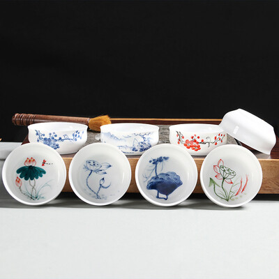 

Jingdong Supermarket Baihong Dehua high white jade porcelain thin tires tea cup pure hand-painted products cup cup master cup pottery kung fu tea light through the bowl bowl single cup variety of random delivery