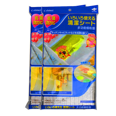 

Toyal Dongyang Aluminum Brand Multi-function wardrobe cabinet mat 50cm * 90cm (2 packs) * 2 package anti-mold can be fixed free cutting easy to scrub have a flexible anti-fouling