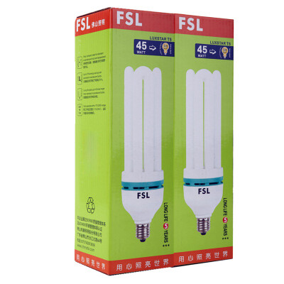 

Jingdong Supermarket Foshan lighting T5 energy-saving lamps 4U-45W-E27 day fluorescent 2 sets