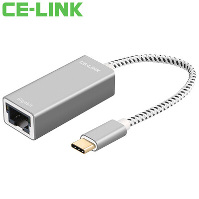 

CE-LINK 3327 Type-C to Gigabit Ethernet Converter USB-C to RJ45 Converter Apple&39s new Macbook USB-C interface External network port Wi-Fi