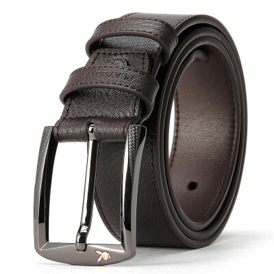 

Playboy PLAYBOY Mens Leather Pin Buckle Belt Mens Casual Wild Pants Belt PDD1181-7C Brown