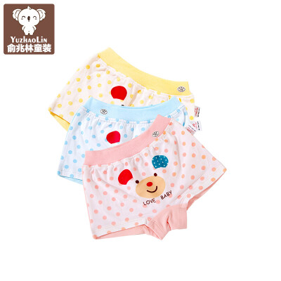 

Yu Zhaolin children's cotton underwear in the large child angle angle pants 3 loaded YH56T080000 wave point ear bear color 130