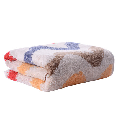 

Yibai pure cotton yarn-dyed bamboo yarn European&American fashion wind cotton thickened bath towel red 70 140cm 500g article