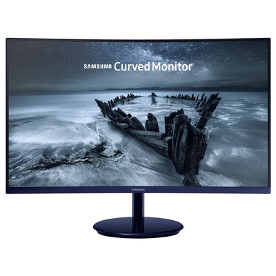 

Samsung SAMSUNG 27-inch 1800R narrow border flagship BMW blue LCD computer monitor C27H580FDC HDMI DP dual interface