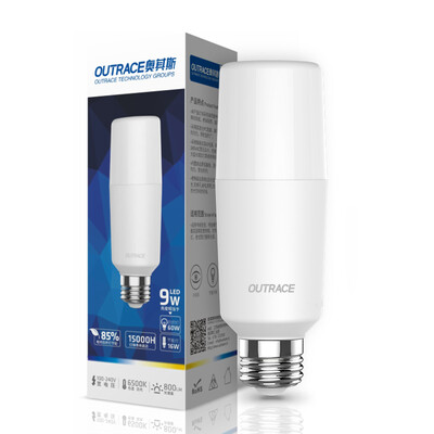 

Odys OUTRACE led bulb 9W white 6500K E27 screw blister light bulb super bright high power energy saving downlight household cylindrical lamp