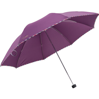 

Jingdong supermarket] heaven umbrella strong water-repellent collision cloth a dry three fold sunny umbrella deep green 307E