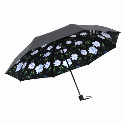 

Cmon secret garden umbrella umbrella sun umbrella umbrella folding umbrella umbrella female UV protection black rubber A1722