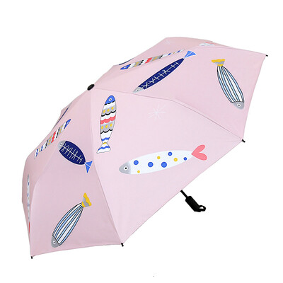 

Cmon color fish umbrella parasol sun umbrella umbrella folding umbrella umbrella female anti-UV pink A1716