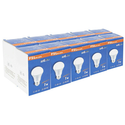 

Jingdong supermarket] Foshan lighting (FSL) LED bulb high-power 7W energy-saving light bulbs E27 day spokes 6500K Hyun silver 10