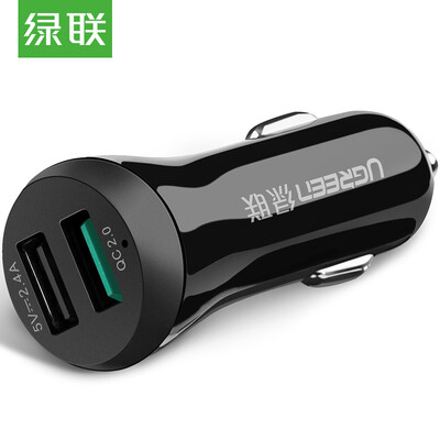 

Ugreen автомобиль USB Зарядное устройство Quick Charge 3.0 2.0 мобильный телефон Зарядное устройство 2 Порты и разъёмы USB быстрый автомобиль Зарядное устройств