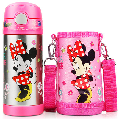 

【Jingdong Supermarket】 Disney Disney Insulation Cup Children's Stainless Steel Suction Cup Men and Women Student Cartoon Water Bottle (including portable cup) 350ml black car