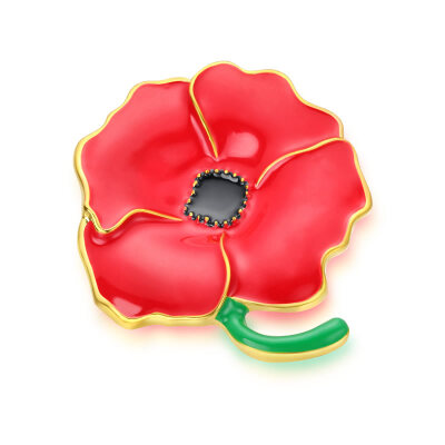 

Yoursfs@ Wedding Red Flower Brooches Pins Fashion Jewelry Brooches Kate Princess Memorial Enamel Brooches for Women