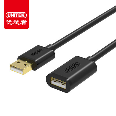 

(UNITEK) Y-C428EBK high-speed USB2.0 data extension cord 1 meter computer USB A male to A female extension cable (AM-AF) gold-plated head