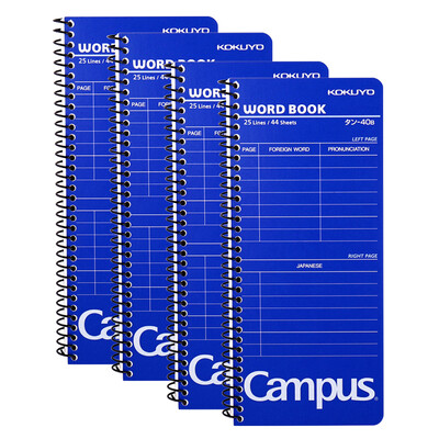 

Kokuyo (Kokuyo), импортируемых из Японии Campus носить портативный вертикальный вариант слова карт английского слова спираль записная книжка линии 25/44 4 установлен TAN-40B
