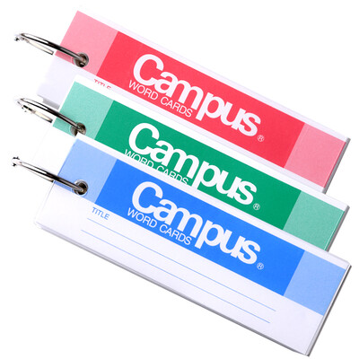 

KOKUYO Japan imported Campus portable portable PP cover blank note English word card with the 115 pages 135mm 45mm 3 the color random installed TAN-132