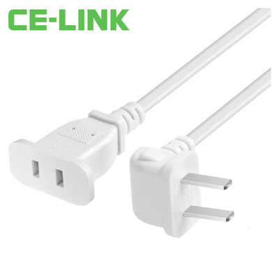 

CE-LINK 2605 2-port 10A power extension cord socket line extension cord 05 m elbow two-plug extension line drag board board wiring board connection white