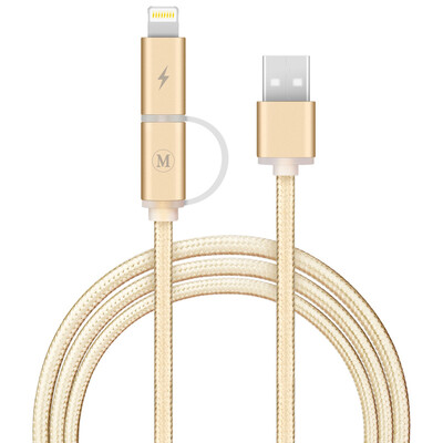 

Capshi M4 Combo Apple, 6 / 5S / 7 линий передачи данных один метр золотой андроид телефон зарядное устройство линия поддерживает iPhone 5/6 / 6s / 7 Plus IPad Huawei проса