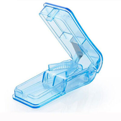 

Bancheon Cutter Can Fix Pill Separator Transparent Cut Box Portable Mini Plastic Sub-Box Blue