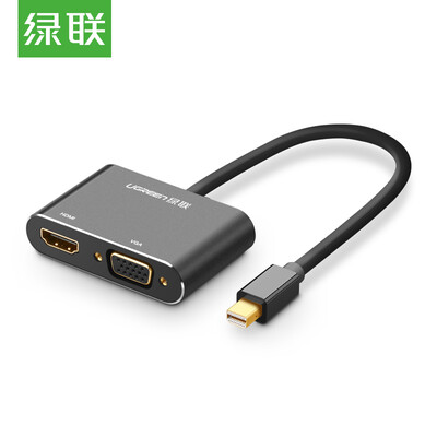 

Green Alliance UGREEN Mini DP to HDMI VGA Combo Apple 4K Converter HD Adapter Lightning Mini Dp Computer TV Projector Cable Black 20422