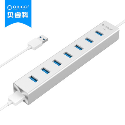 

Отдел Оррик (ORICO) H7013-У3 алюминиевого разветвитель HUB USB 3.0 концентратор расширения 7 Apple, ноутбук / компьютер специальный серебряный