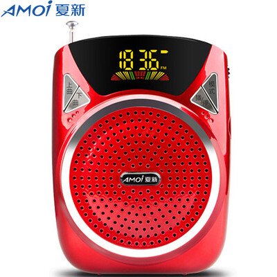 

Amoi V89 цифровой дисплей мини-сабвуфер USB квадратный танец старый FM-радио Walkman teacher tour guide выделенные аудио колонки (красный)
