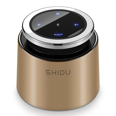 

Ten degrees ShiDu SD-T2 Bluetooth Speaker Zinc Alloy Wireless Handsfree Speaker Bluetooth Audio Small Speaker Subwoofer Portable Card Mini Mini Sonic Small Steel Gun Gold