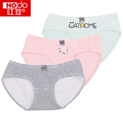 

Red beans Hodo girls underwear in the large class A standard three boxed girls cotton ammonia pure color briefs HDK776 170
