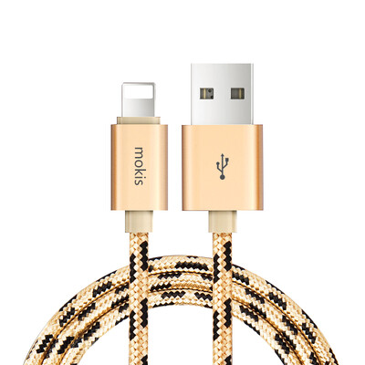 

2 installed Moci Si mokis Apple 76 5s data cable charging line braided line 1 m Tu Hao gold for iphone7 65 ipad