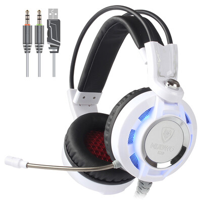 

Wolf Bo Wang NUBWO K6 computer mobile phone game headset K song wearing heavy subwoofer with microphone voice white
