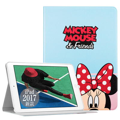 

Иллюстратора Apple, новый IPad защитная крышка 2017 года новый iPad7 защитной оболочки кобуры мультфильм популярные бренды стоят 9,7 дюйма Дисней Микки иллюстратор Мэн верных