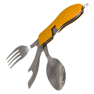 

MyMei 1Pcs 4 In 1 Multi-function Fork Spoon Knife Outdoor Camping Open