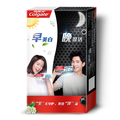 

Colgate Day and Night Toothpaste Kit (готовый долгосрочный глубокий очищающий 120 г × 1 + белый жасминовый белый чай 120 г × 1)
