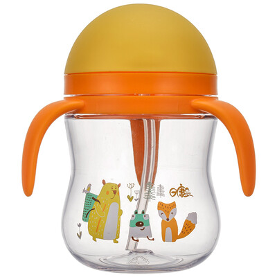 

Sun Kang suction cups suction baby straw tube drink cups 400ml RK-B1005 orange