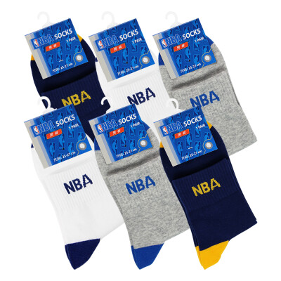 

[Jingdong Supermarket] NBA men socks men's leisure sports cotton socks basketball sports breathable socks 6 double installed N4SSS6019M-B mixed color B