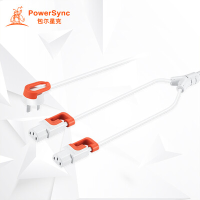 

(PowerSync) MPCPTW9015 компьютерный шнур питания компьютера двухцветный антипроворот 90 градусов три штепселя на 180 градусов суб-два слова белый с оранжевым 1,5 метра