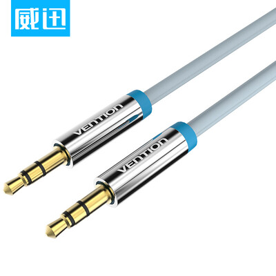 

Wei Xun VENTION AUX audio line car with 35mm public stereo cable connection phone flat board car audio 15 m ice blue P350AC150-S