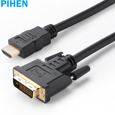 

(PIHEN) PH-ZHX030 Кабель HDMI-DVI Кабель DVI-HDMI двунаправленный конвертер HD-кабель компьютер, подключенный к линии преобразования видеосигнала проектора 2 метра